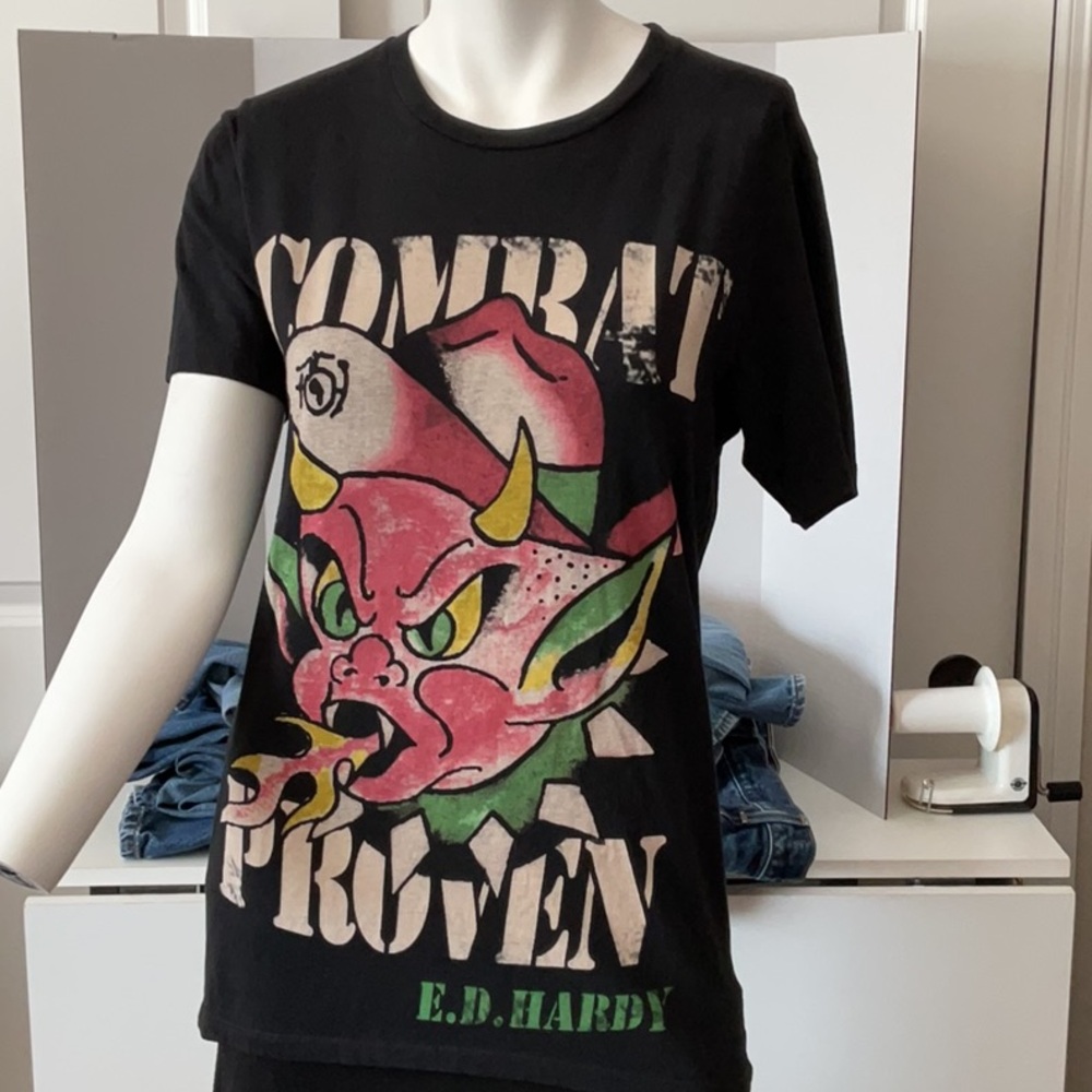 Ed Hardy Black Graphic Kids T-Shirt